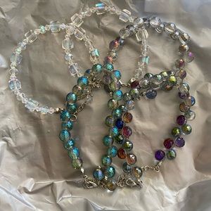 5 crystal bracelets